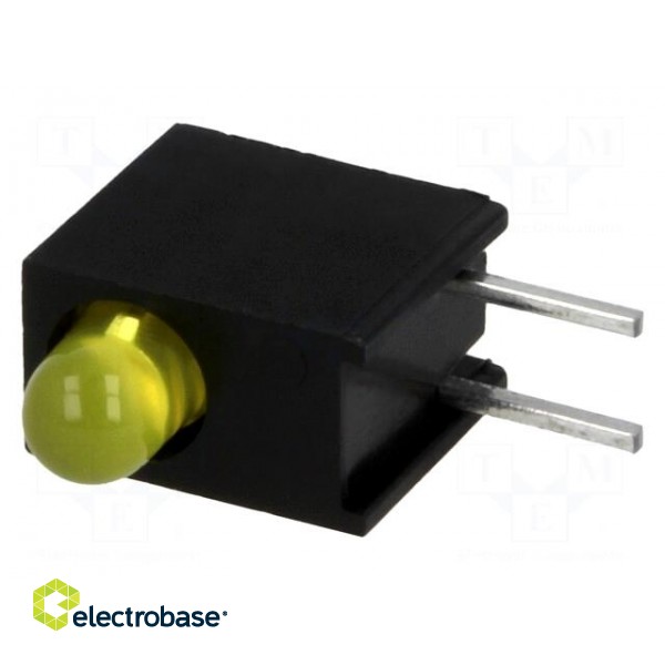 LED | in housing | yellow | 3mm | No.of diodes: 1 | 20mA | 40° | 2.1÷2.5V paveikslėlis 1