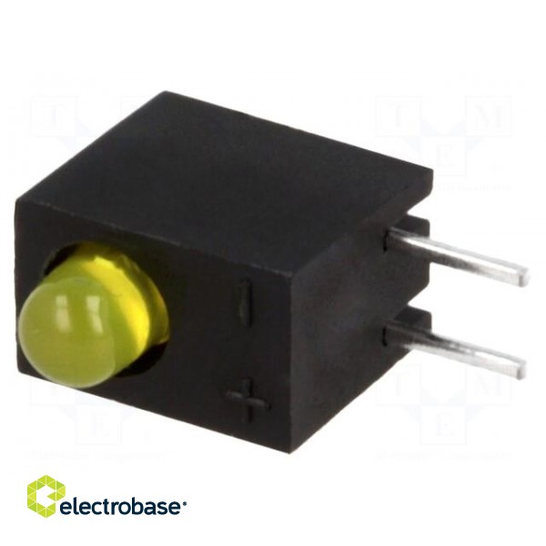 LED | in housing | yellow | 3mm | No.of diodes: 1 | 20mA | 40° | 2.1÷2.5V image 1
