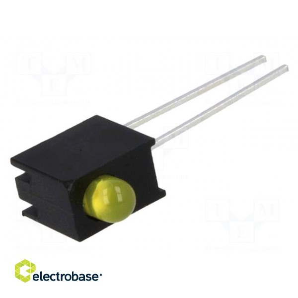 LED | in housing | yellow | 3mm | No.of diodes: 1 | 20mA | 60° | 2.1÷2.5V image 1