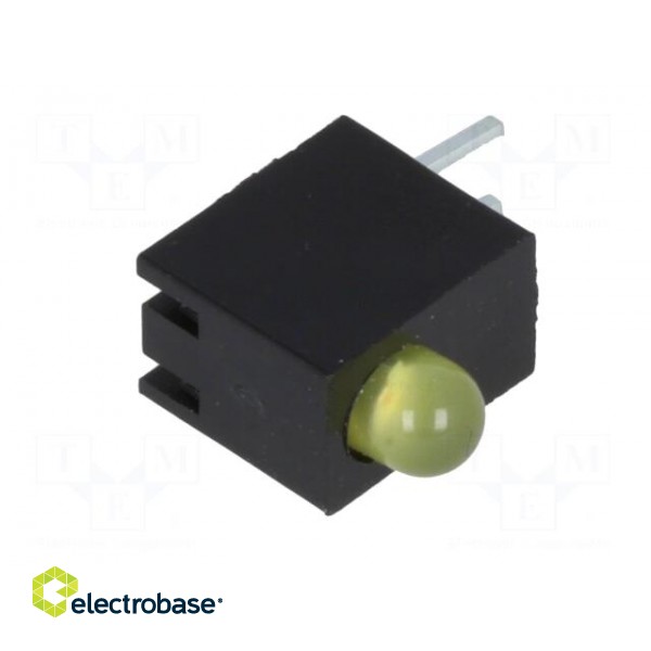 LED | in housing | yellow | 3mm | No.of diodes: 1 | 20mA | 80° | 1.6÷2.6V фото 2