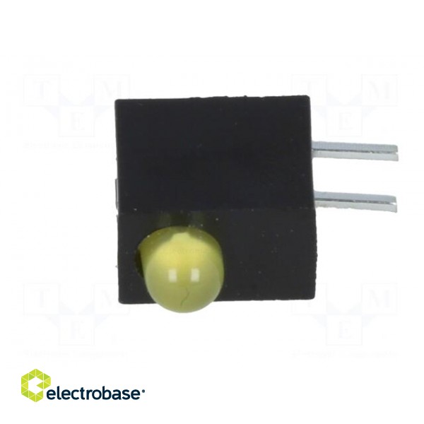 LED | in housing | yellow | 3mm | No.of diodes: 1 | 20mA | 80° | 1.6÷2.6V image 3