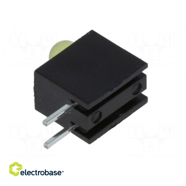 LED | in housing | yellow | 3mm | No.of diodes: 1 | 20mA | 80° | 1.6÷2.6V image 6