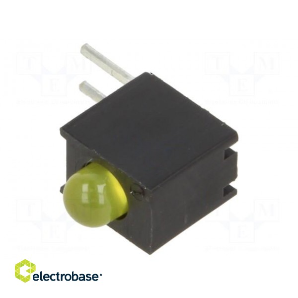 LED | in housing | yellow | 3mm | No.of diodes: 1 | 2mA | Lens: diffused