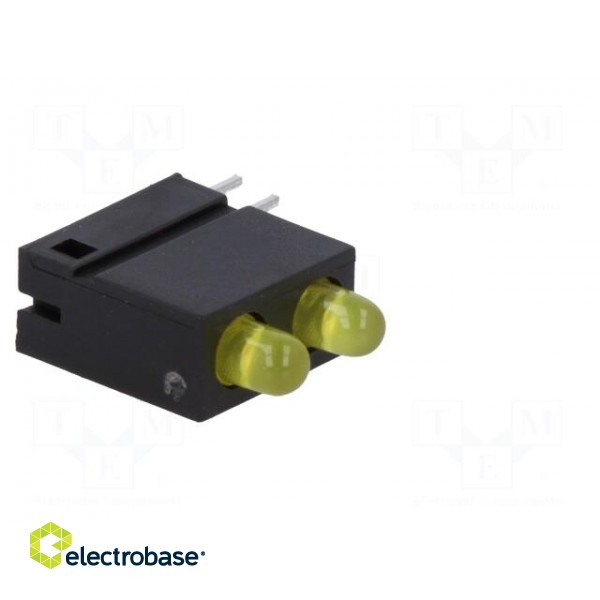 LED | in housing | yellow | 3mm | No.of diodes: 2 | 20mA | 40° | 2.1V | 25mcd фото 8