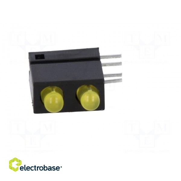 LED | in housing | yellow | 3mm | No.of diodes: 2 | 20mA | 40° | 2.1V | 25mcd фото 9