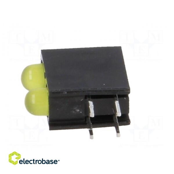 LED | in housing | yellow | 3mm | No.of diodes: 2 | 40° | 12mcd | λd: 588nm image 5