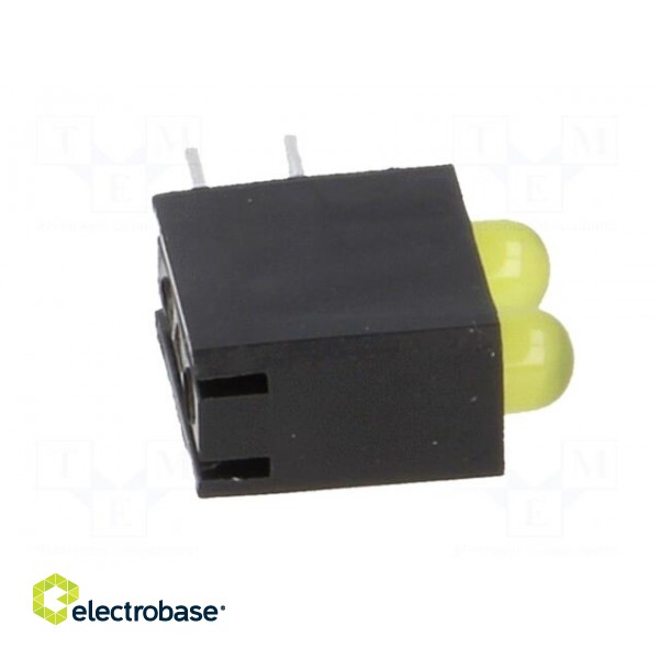LED | in housing | yellow | 3mm | No.of diodes: 2 | 40° | 12mcd | λd: 588nm image 9