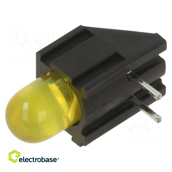 LED | in housing | yellow | 4.85mm | No.of diodes: 1 | 20mA | 60° | 30mcd