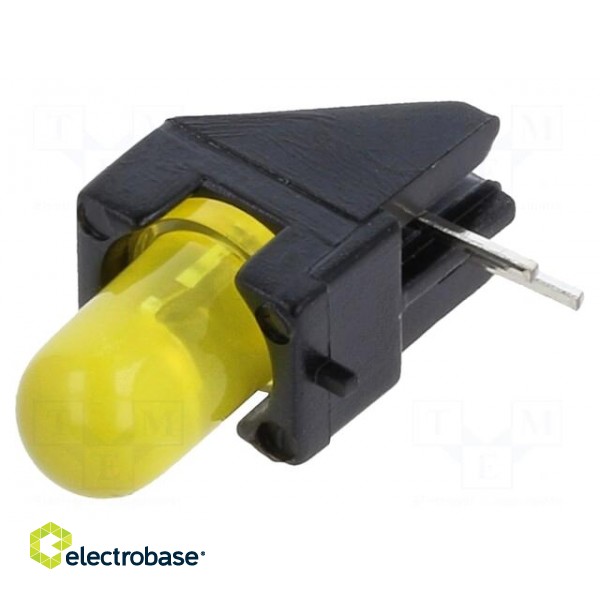 LED | in housing | yellow | 5mm | No.of diodes: 1 | 20mA | 60° | 15÷30mcd image 1