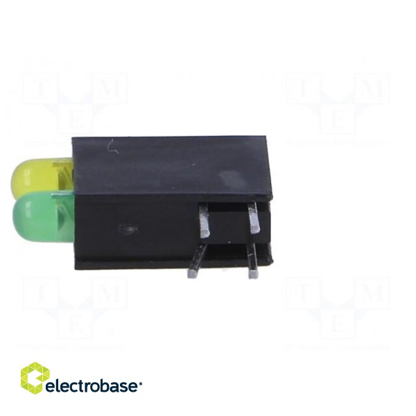 LED | in housing | yellow/green | 3mm | No.of diodes: 2 | 2mA | 40° фото 3