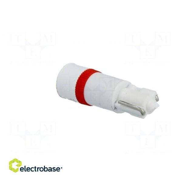 Indicator: LED | 6VDC | Cutout: Ø5.6mm | Body: red | Cap: W2x4.6 image 4