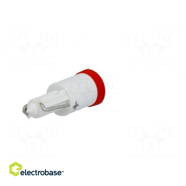 Indicator: LED | 6VDC | Cutout: Ø5.6mm | Body: red | Cap: W2x4.6 image 6