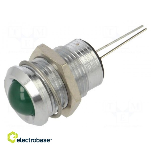 Indicator: LED | blinking | green | 3.5÷13VDC | Ø14mm | 2pin