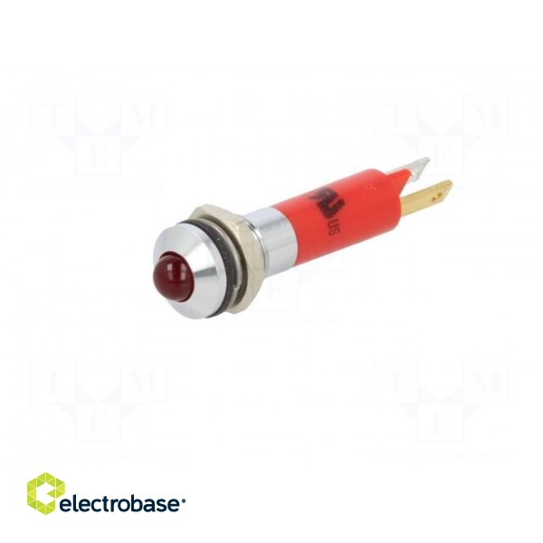 Indicator: LED | prominent | red | 24VDC | Ø8mm | IP67 | metal,plastic image 2