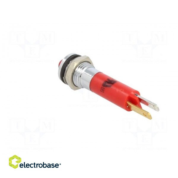 Indicator: LED | prominent | red | 24VDC | Ø8mm | IP67 | metal,plastic image 4