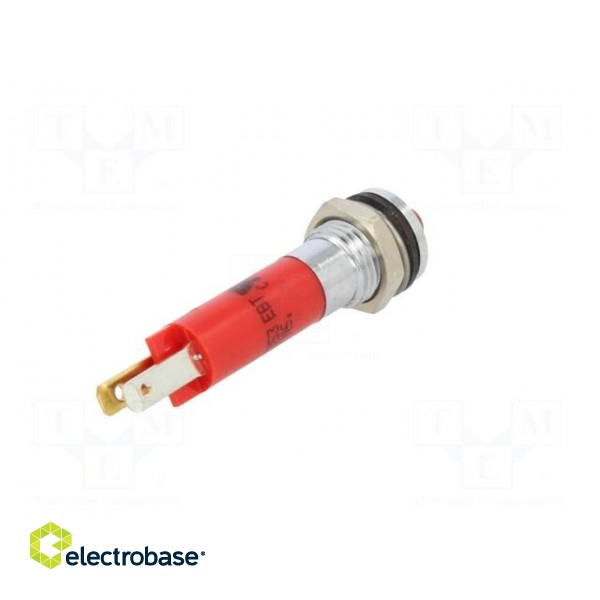 Indicator: LED | prominent | red | 24VDC | Ø8mm | IP67 | metal,plastic фото 6