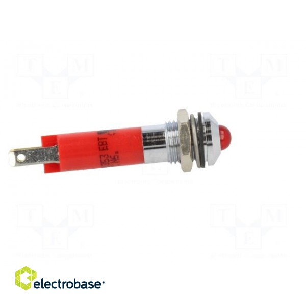 Indicator: LED | prominent | red | 24VDC | Ø8mm | IP67 | metal,plastic фото 7