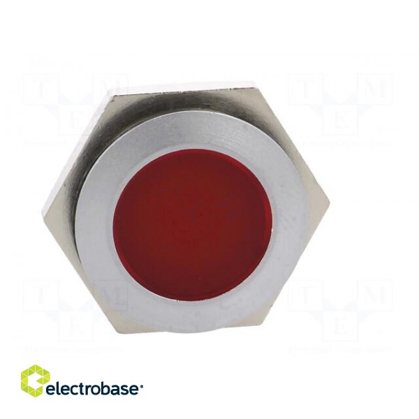 Indicator: LED | flat | 12÷14VDC | Cutout: Ø22mm | IP67 | metal фото 9