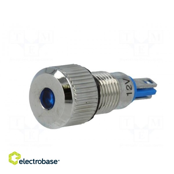 Indicator: LED | flat | 12VDC | Cutout: Ø8mm | IP67 | for soldering фото 2