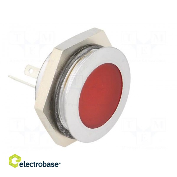 Indicator: LED | flat | 24÷28VDC | Cutout: Ø22mm | IP67 | metal image 8