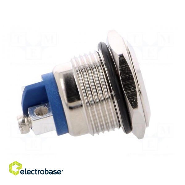 Indicator: LED | flat | 24VDC | 24VAC | Cutout: Ø16mm | screw | brass фото 7