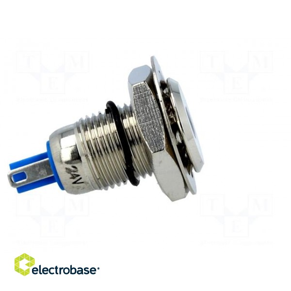 Indicator: LED | flat | 24VDC | Cutout: Ø12mm | IP67 | for soldering image 7