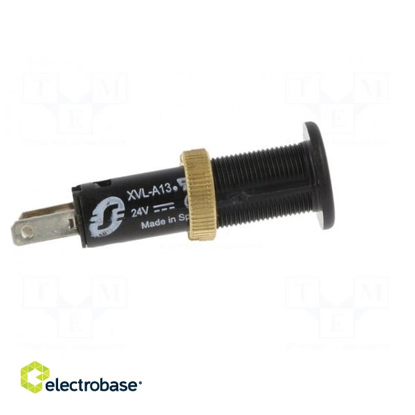 Indicator: LED | flat | 24VDC | Cutout: Ø8mm | IP40 | plastic | Body: black image 7