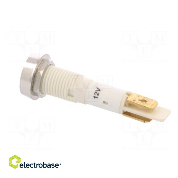 Indicator: LED | flat | 12VDC | 12VAC | Cutout: Ø10mm | plastic image 4
