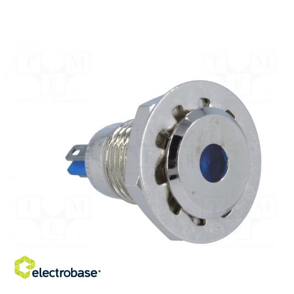 Indicator: LED | flat | 12VDC | Cutout: Ø12mm | IP67 | for soldering image 8