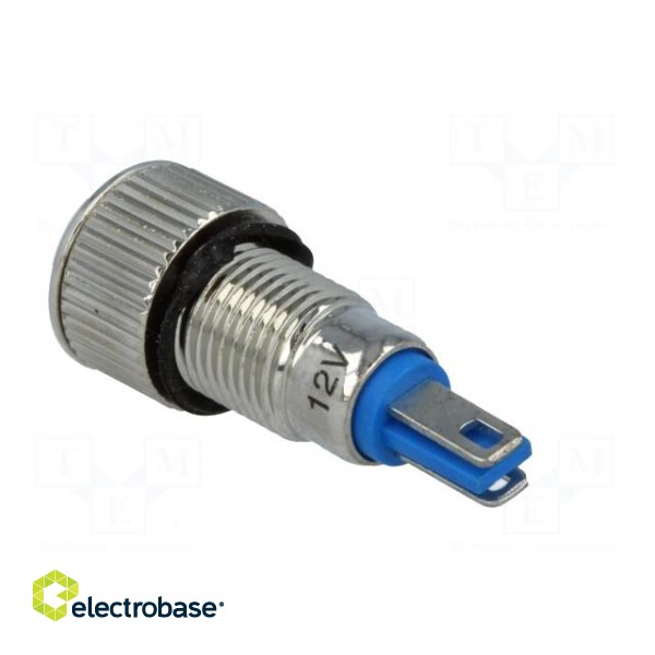 Indicator: LED | flat | 12VDC | Cutout: Ø8mm | IP67 | for soldering фото 4