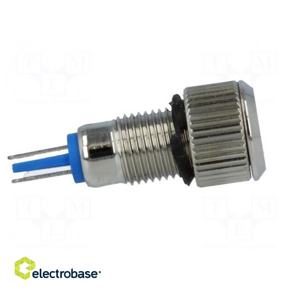 Indicator: LED | flat | 12VDC | Cutout: Ø8mm | IP67 | for soldering фото 7