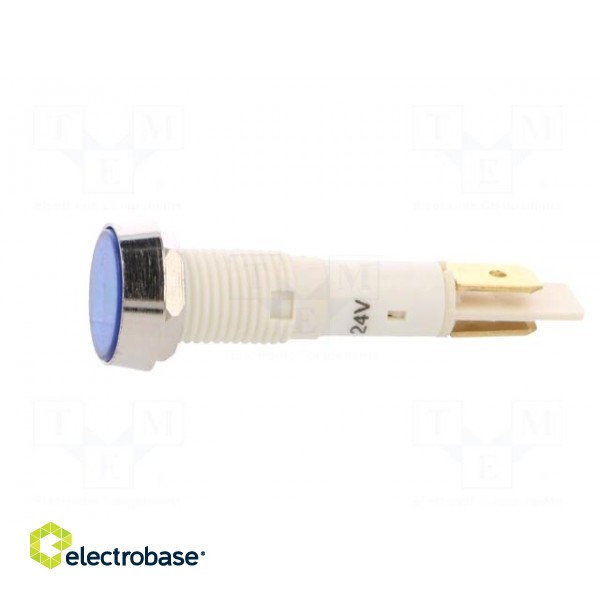 Indicator: LED | flat | 24VDC | 24VAC | Cutout: Ø10mm | plastic фото 3