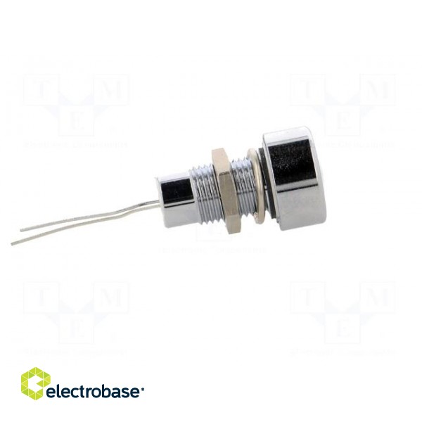 Indicator: LED | flat | Cutout: Ø8.2mm | IP67 | for PCB | brass | ØLED: 5mm image 7