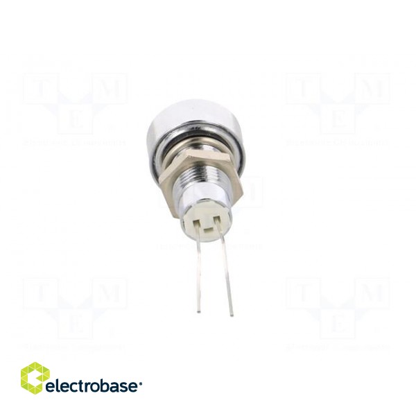 Indicator: LED | flat | Cutout: Ø8.2mm | IP67 | for PCB | brass | ØLED: 5mm image 5