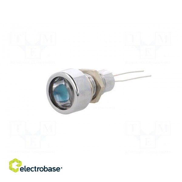 Indicator: LED | flat | Cutout: Ø8.2mm | IP67 | for PCB | brass | ØLED: 5mm image 2