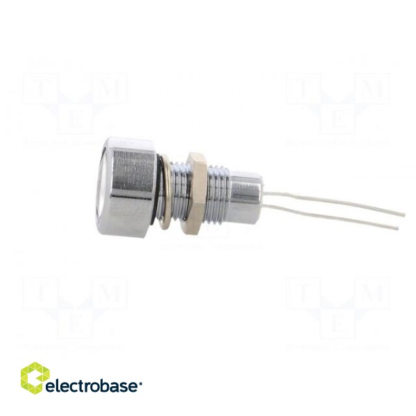 Indicator: LED | flat | Cutout: Ø8.2mm | IP67 | for PCB | brass | ØLED: 5mm image 3