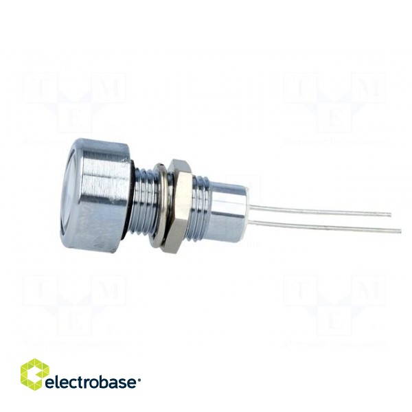 Indicator: LED | flat | Cutout: Ø8.2mm | IP67 | for PCB | brass | ØLED: 5mm image 3