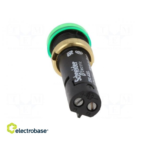 Indicator: LED | flat | green | 12VDC | Ø12mm | IP40 | screw terminals image 5