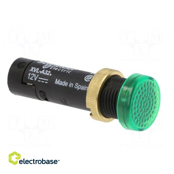 Indicator: LED | flat | green | 12VDC | Ø12mm | IP40 | screw terminals image 8