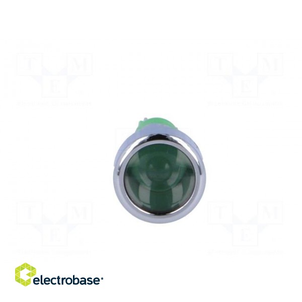 Indicator: LED | flat | green | 24÷28VDC | 24÷28VAC | Ø8.2mm | IP67 | brass image 9