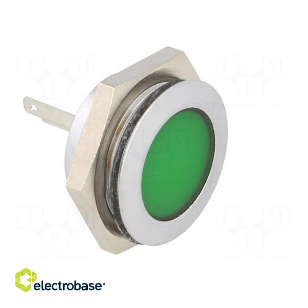 Indicator: LED | flat | 24÷28VDC | Cutout: Ø22mm | IP67 | metal фото 8