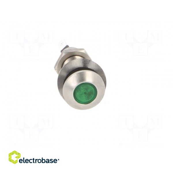 Indicator: LED | flat | green | 24÷28VDC | Ø8.1mm | IP67 | ØLED: 7mm фото 9