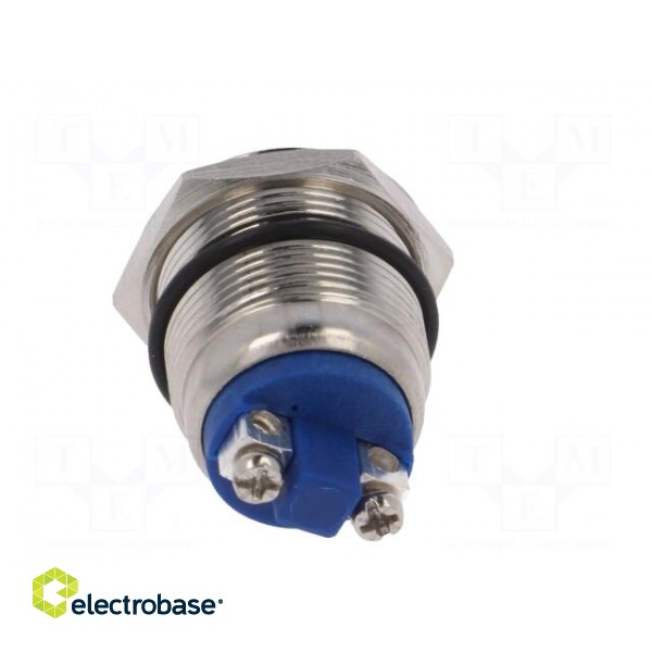 Indicator: LED | flat | 24VDC | 24VAC | Cutout: Ø19mm | screw | brass image 5