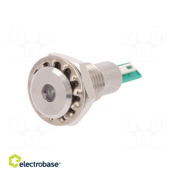 Indicator: LED | flat | 24VDC | Cutout: Ø12.1mm | IP67 | stainless steel image 2