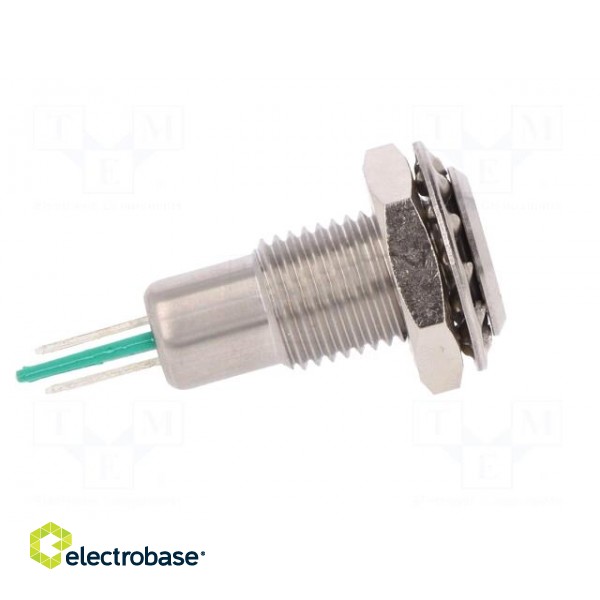 Indicator: LED | flat | 24VDC | Cutout: Ø12.1mm | IP67 | stainless steel image 7