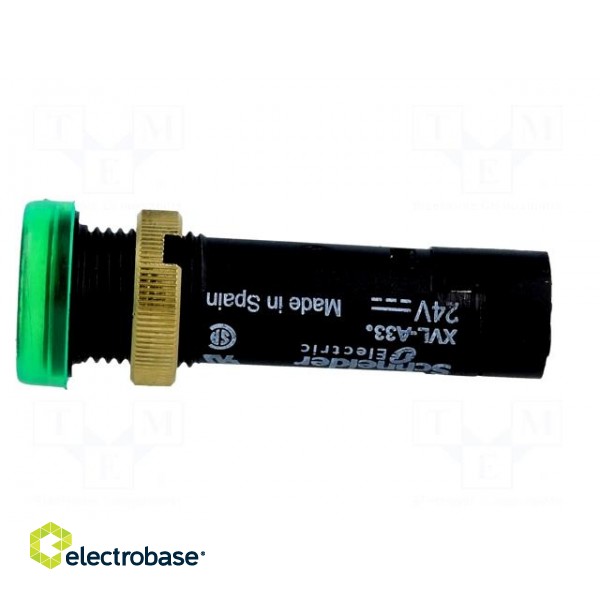 Indicator: LED | flat | green | 24VDC | Ø12mm | IP40 | screw terminals image 3
