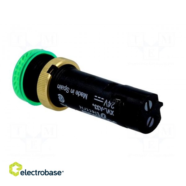 Indicator: LED | flat | green | 24VDC | Ø12mm | IP40 | screw terminals image 4
