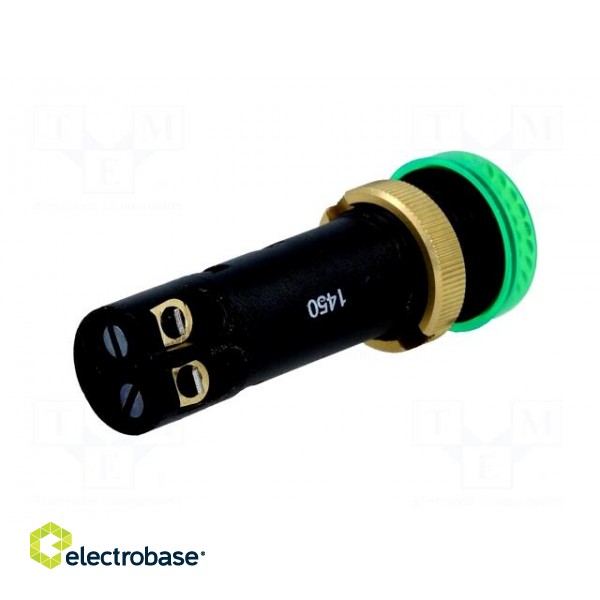 Indicator: LED | flat | green | 24VDC | Ø12mm | IP40 | screw terminals image 6