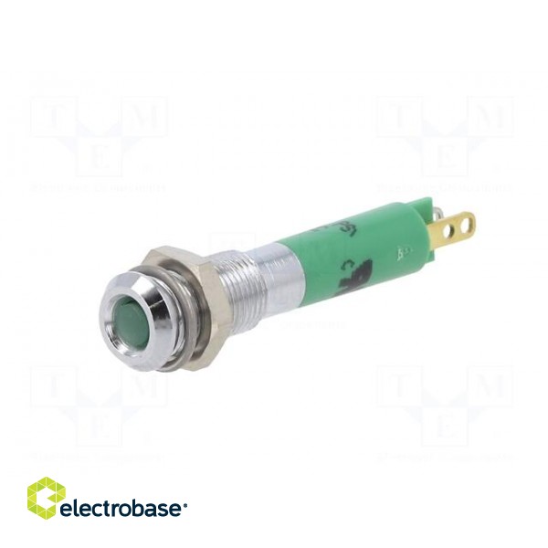 Indicator: LED | superflat | green | 24VDC | Ø6mm | IP40 | metal,plastic image 2