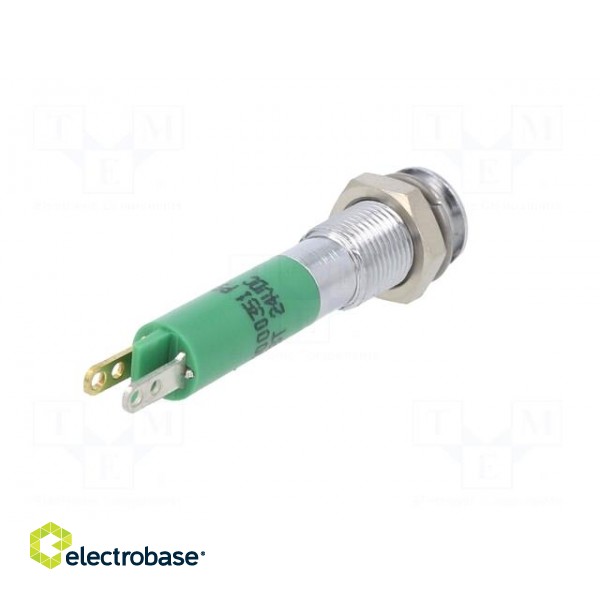 Indicator: LED | superflat | green | 24VDC | Ø6mm | IP40 | metal,plastic image 6